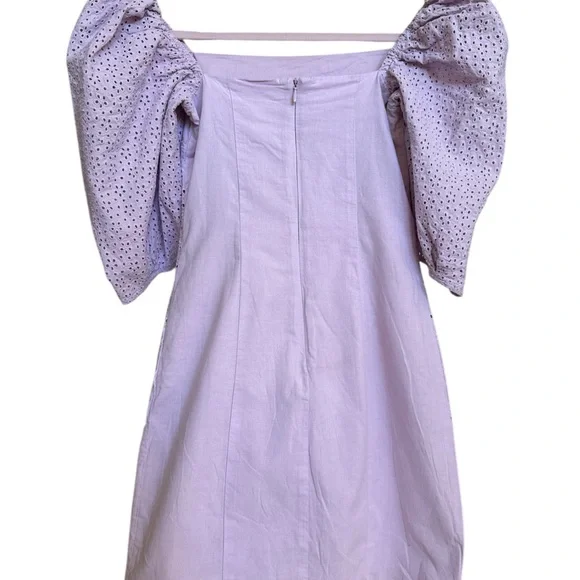 Blogger Dress Lilac Eyelet Puff Sleeve Spring XXS - Picture 4 of 7